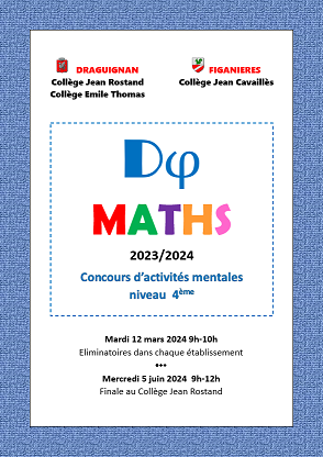 Dphi maths 2023 2024 affiche
